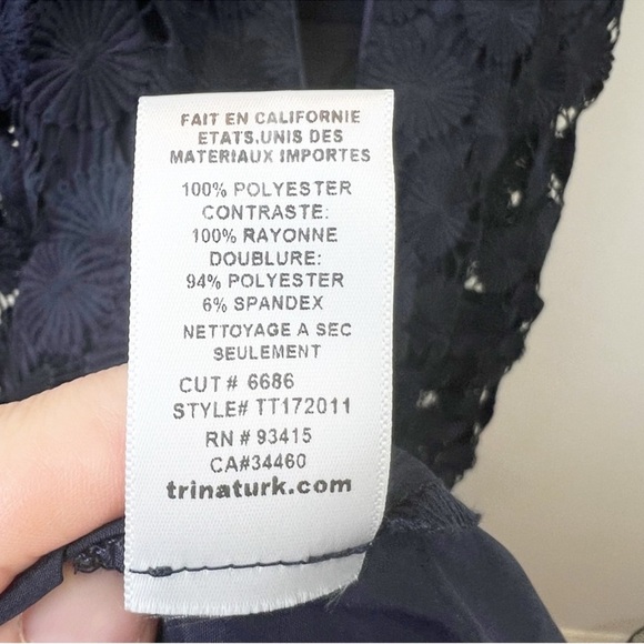 NEW Trina Turk Blue Ceiba Lace Sleeveless Sheath Midi Dress Women’s Size 4 - Picture 13 of 13